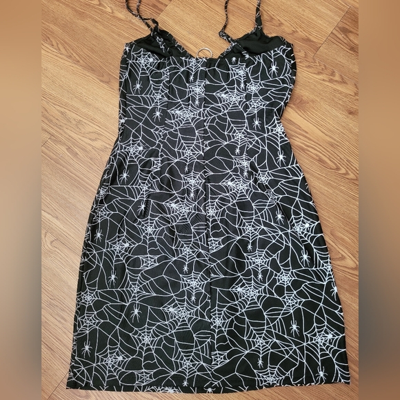SOLD LOCALLY Dolls Kill spider byte dress club cyber goth rave Halloween L - Picture 3 of 4